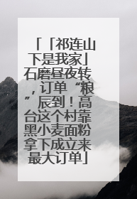 「祁连山下是我家」石磨昼夜转，订单“粮”辰到！高台这个村靠黑小麦面粉拿下成立来最大订单