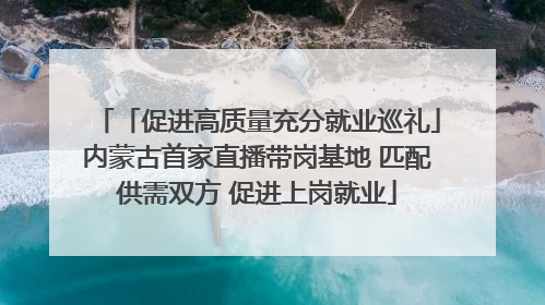 「促进高质量充分就业巡礼」内蒙古首家直播带岗基地 匹配供需双方 促进上岗就业