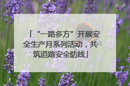“一路多方”开展安全生产月系列活动，共筑道路安全防线
