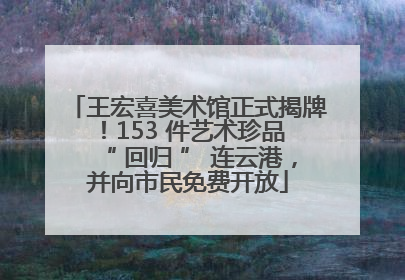 王宏喜美术馆正式揭牌！153 件艺术珍品 “ 回归 ” 连云港，并向市民免费开放