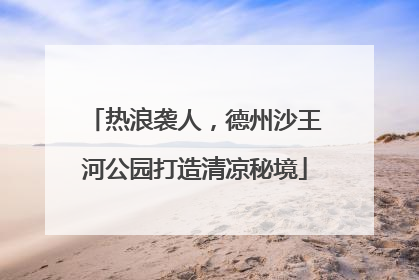 热浪袭人，德州沙王河公园打造清凉秘境