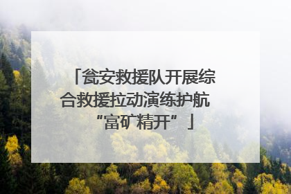 瓮安救援队开展综合救援拉动演练护航“富矿精开”