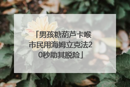 男孩糖葫芦卡喉 市民用海姆立克法20秒助其脱险