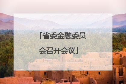 省委金融委员会召开会议