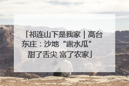 祁连山下是我家｜高台东庄：沙地“露水瓜” 甜了舌尖 富了农家