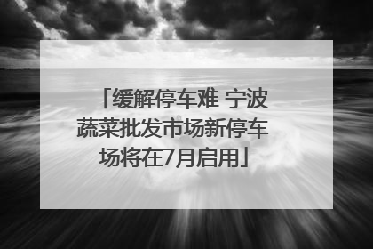 缓解停车难 宁波蔬菜批发市场新停车场将在7月启用