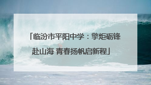 临汾市平阳中学：擎炬砺锋赴山海 青春扬帆启新程