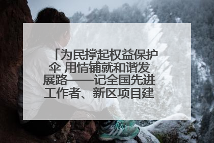 为民撑起权益保护伞 用情铺就和谐发展路——记全国先进工作者、新区项目建设中心干部卢小勇