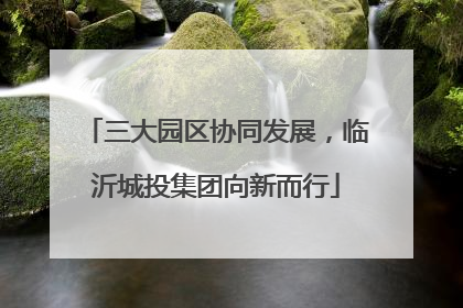 三大园区协同发展，临沂城投集团向新而行