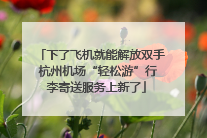 下了飞机就能解放双手 杭州机场“轻松游”行李寄送服务上新了