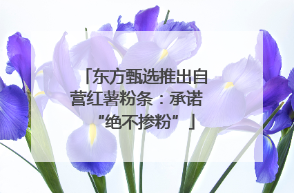 东方甄选推出自营红薯粉条：承诺“绝不掺粉”