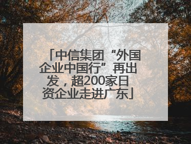 中信集团“外国企业中国行”再出发，超200家日资企业走进广东