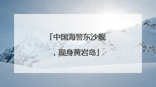 中国海警东沙舰，现身黄岩岛