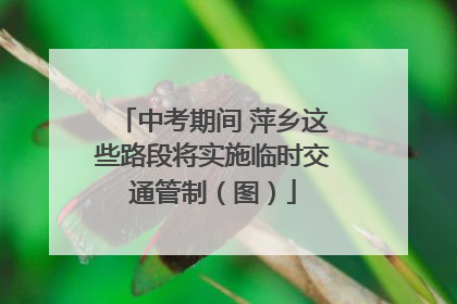 中考期间 萍乡这些路段将实施临时交通管制（图）