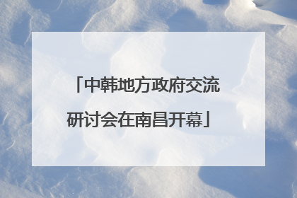 中韩地方政府交流研讨会在南昌开幕