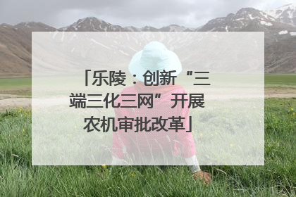 乐陵：创新“三端三化三网”开展农机审批改革