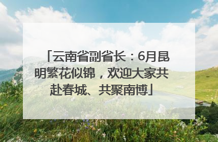 云南省副省长：6月昆明繁花似锦，欢迎大家共赴春城、共聚南博