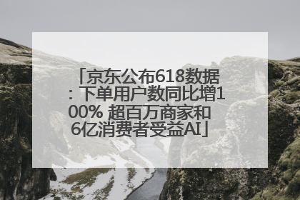 京东公布618数据：下单用户数同比增100% 超百万商家和6亿消费者受益AI