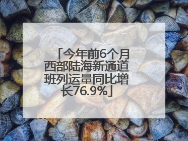 今年前6个月西部陆海新通道班列运量同比增长76.9%