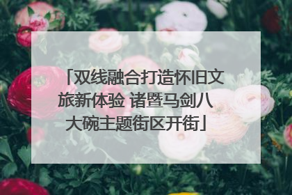 双线融合打造怀旧文旅新体验 诸暨马剑八大碗主题街区开街