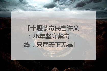 十堰禁毒民警许文：26年坚守禁毒一线，只愿天下无毒