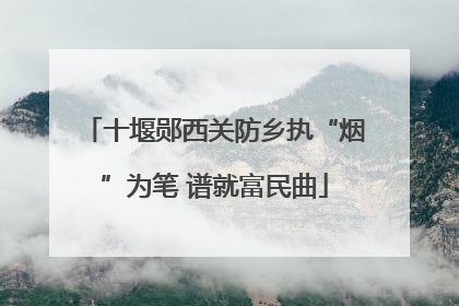 十堰郧西关防乡执“烟”为笔 谱就富民曲