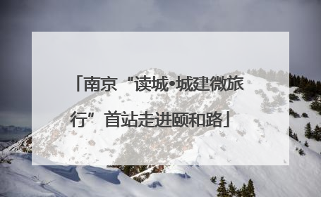 南京“读城•城建微旅行”首站走进颐和路