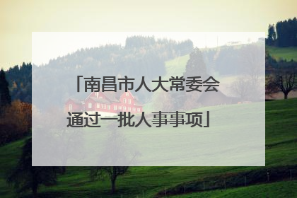 南昌市人大常委会通过一批人事事项