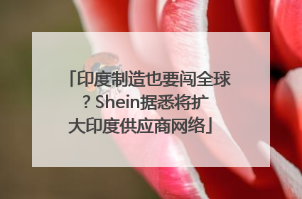 印度制造也要闯全球？Shein据悉将扩大印度供应商网络