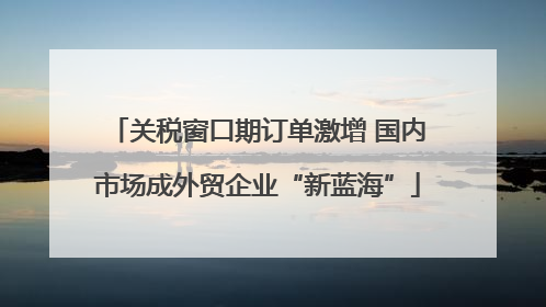 关税窗口期订单激增 国内市场成外贸企业“新蓝海”