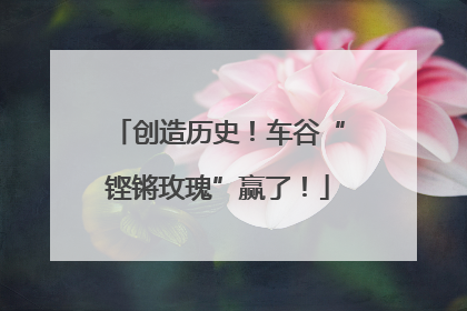 创造历史！车谷“铿锵玫瑰”赢了！