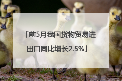前5月我国货物贸易进出口同比增长2.5%