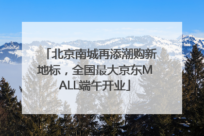 北京南城再添潮购新地标，全国最大京东MALL端午开业