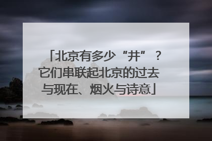北京有多少“井”？它们串联起北京的过去与现在、烟火与诗意