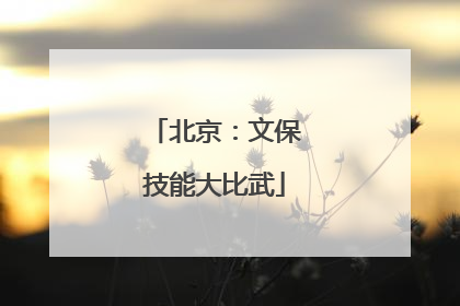 北京：文保技能大比武