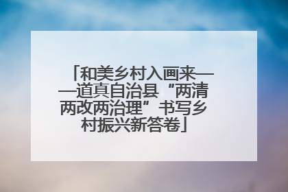 和美乡村入画来——道真自治县“两清两改两治理”书写乡村振兴新答卷