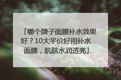哪个牌子面膜补水效果好？10大平价好用补水面膜，肌肤水润透亮
