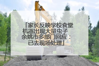 家长反映学校食堂机器出现大量虫子 余姚市多部门回应：已去现场处理