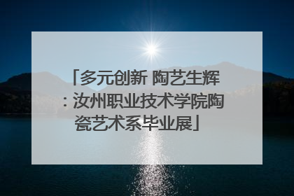 多元创新 陶艺生辉：汝州职业技术学院陶瓷艺术系毕业展