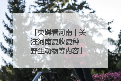 央媒看河南｜关注河南夏收夏种 野生动物等内容