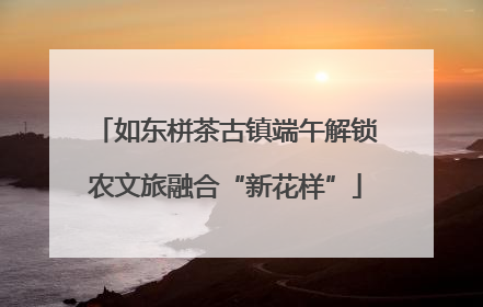 如东栟茶古镇端午解锁农文旅融合“新花样”