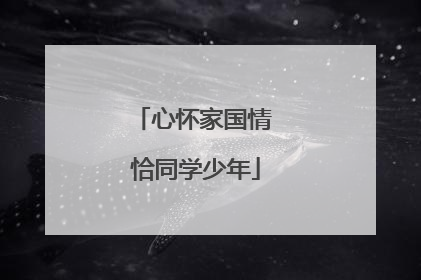 心怀家国情 恰同学少年