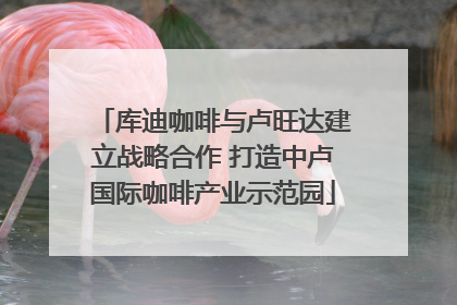 库迪咖啡与卢旺达建立战略合作 打造中卢国际咖啡产业示范园