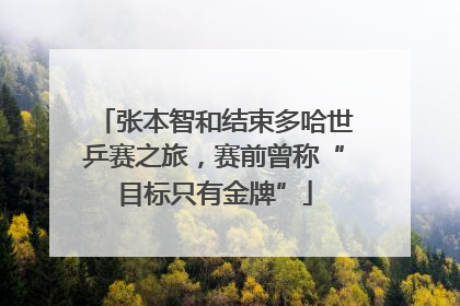张本智和结束多哈世乒赛之旅，赛前曾称“目标只有金牌”