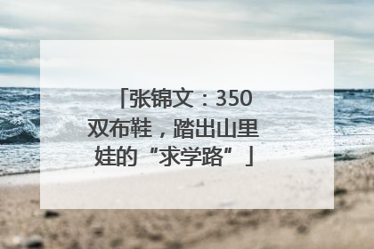 张锦文：350双布鞋，踏出山里娃的“求学路”