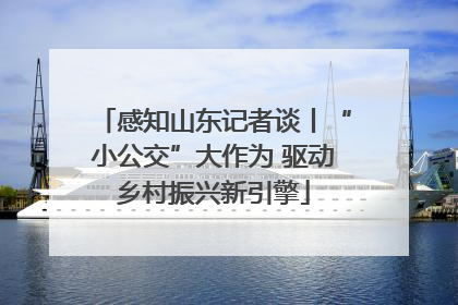 感知山东记者谈丨“小公交”大作为 驱动乡村振兴新引擎