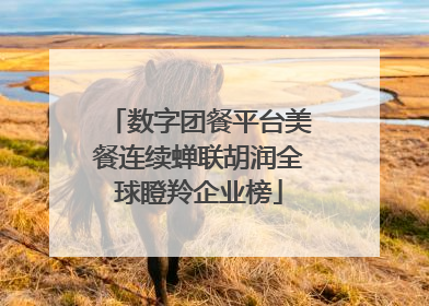 数字团餐平台美餐连续蝉联胡润全球瞪羚企业榜