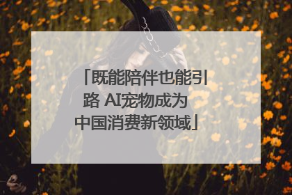 既能陪伴也能引路 AI宠物成为中国消费新领域