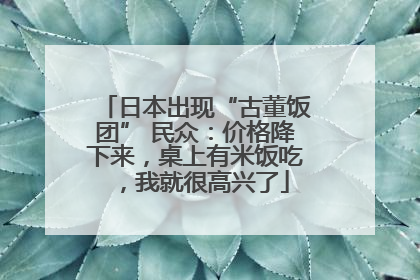 日本出现“古董饭团” 民众：价格降下来，桌上有米饭吃，我就很高兴了