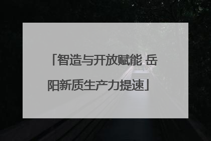 智造与开放赋能 岳阳新质生产力提速